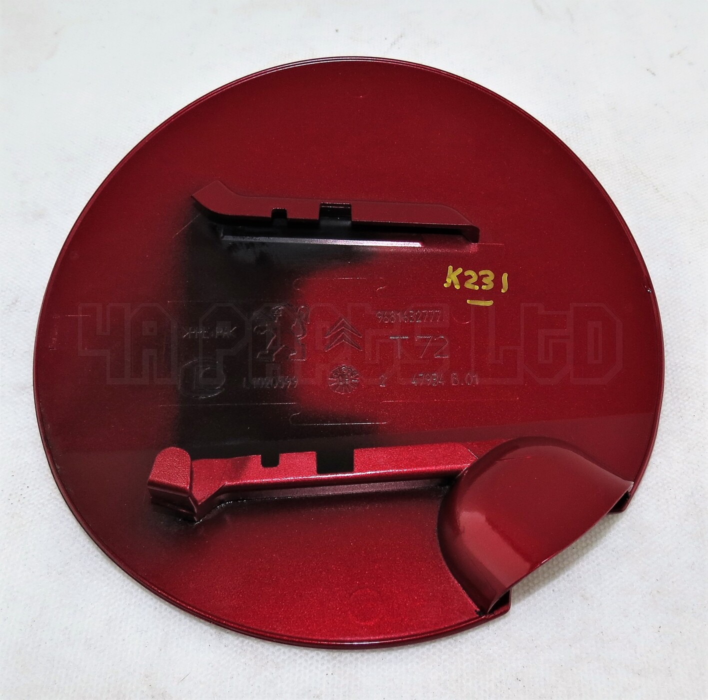 Peugeot 308 SW /07-14 Estate Fuel Flap Cover 9681632777 T72 Diablo Red Rouge EKQ - Image 3