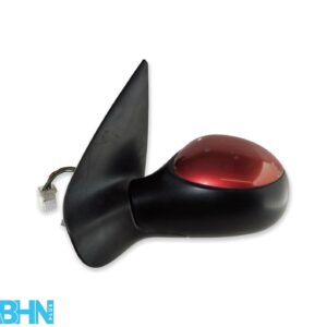 Peugeot 206 Hatchback (1998-2002) Left Side Electric Heated Door Mirror Met Red