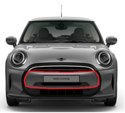 Mini One Cooper LCi2 Genuine Front Facing Bumper Middle Panel Moonwalk Grey - Image 12